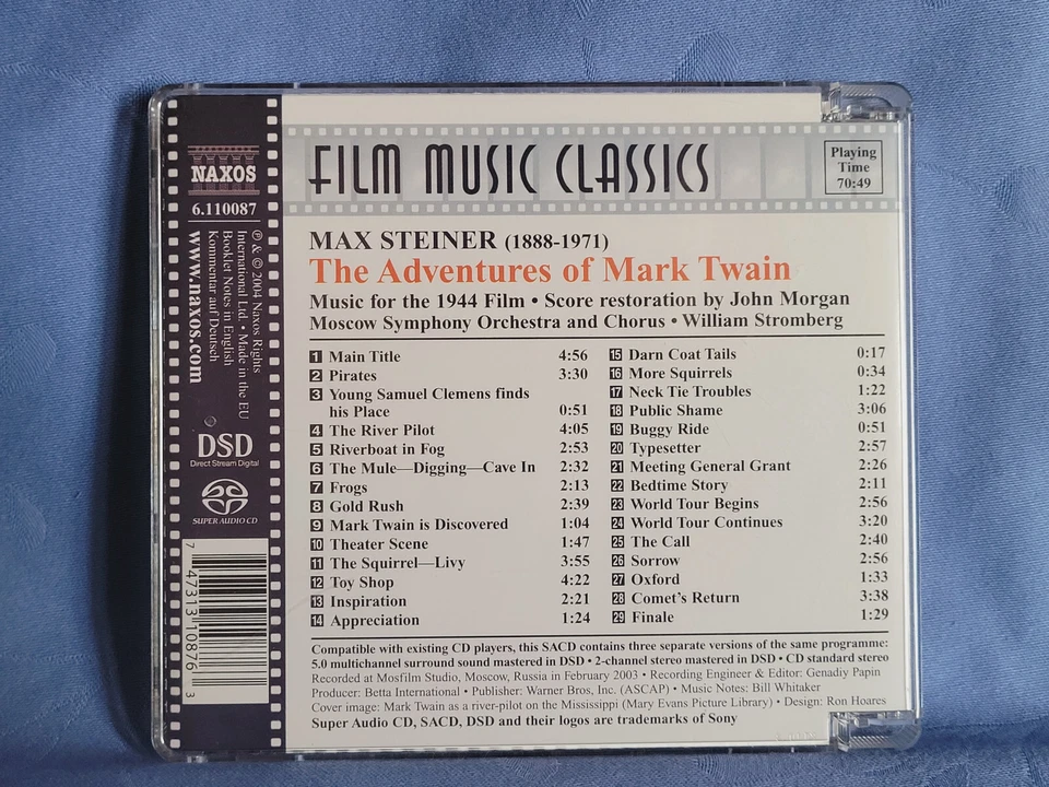 Max Steiner "The Adventures Of Mark Twain",  SACD (Hybrid),  Naxos 6.110087 - Bild 4 von 4