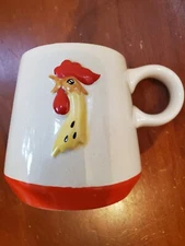 Vintage Holt Howard 1960 Tapered 3D Chicken Rooster Mug Cup, Japan, about 3.25"