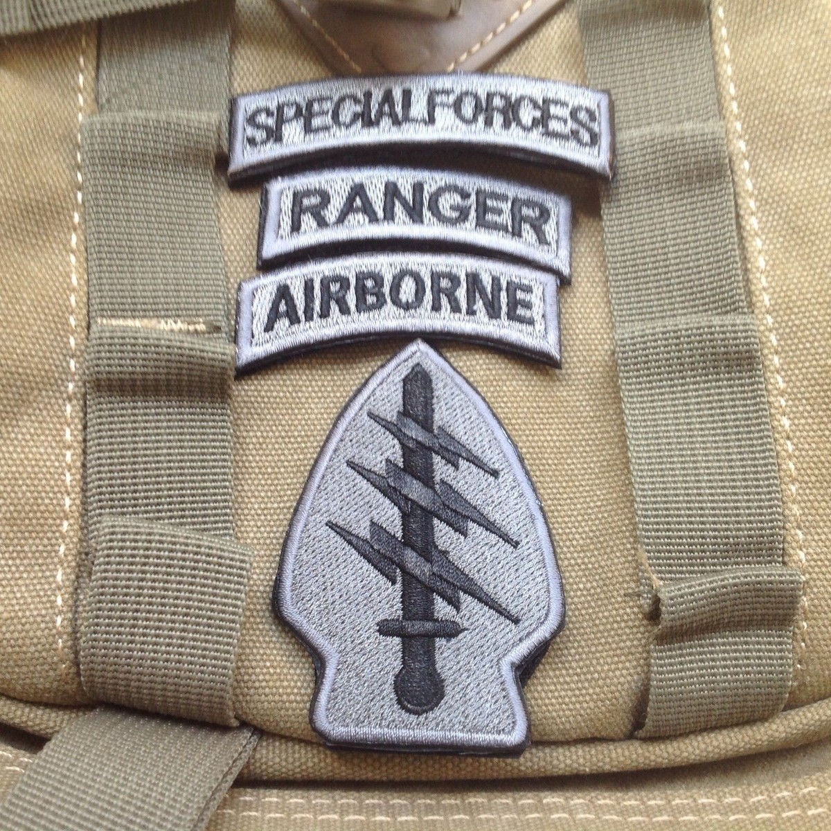 SPECIAL FORCES AIRBORNE RANGER USA MILITARY 4SET HOOK PATCH SWAT