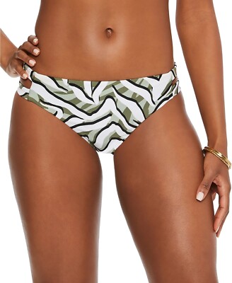 Bar III Womens Size XS Hypno Beach Bikini Cutout Swim Bottoms Summer Sage 1515