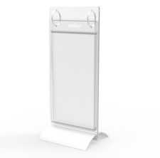 Aluminium Base Sign Menu Holder With 2 Rings, Includes 8 Plastic Sleeves 15711