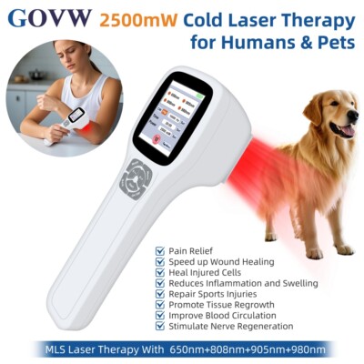 Professional Cold Laser Therapy Device 650nm 808nm 905nm 980nm for Pain Relief