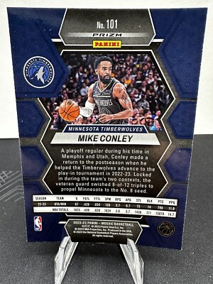 💥2022-23 Panini Mosaic Mike Conley Reactive Yellow #101 Minnesota