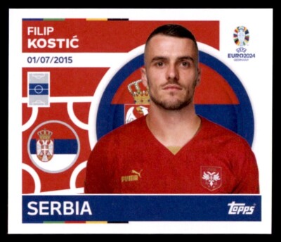 Topps Euro 2024 Sticker - Filip Kosti? Serbien Nr. SRB18