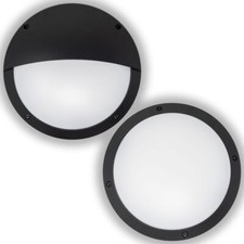 Nova 10W LED Outdoor Wall / Ceiling Lights Black Half Full Moon Multifunctional