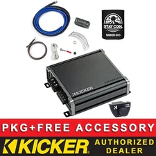 KICKER CXA800.1 CAR AUDIO SUB AMP MONO/1CH CX SERIES AMPLIFIER +REMOTE BASS KNOB