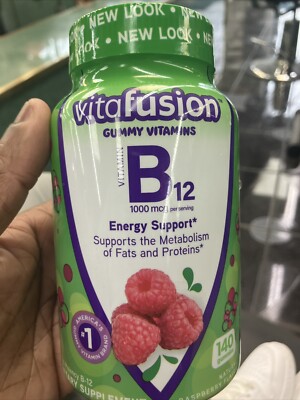 Vitafusion B12 Energy Support 140 Cnt Gummy Vitamin Dietary Supplement  1000 mcg