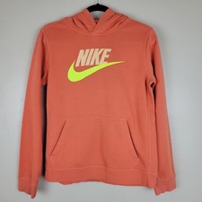 Nike XL Boys Sportswear Club Orange Pullover Hooded Sweatshirt