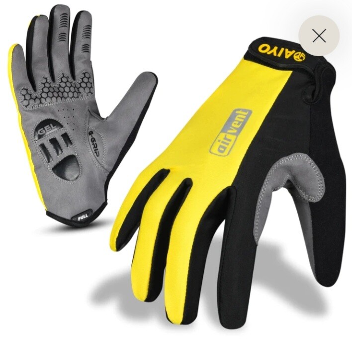 Guantes de Ciclismo A prueba de Viento Gel Acolchado Pantalla Táctil Compatible Guantes de Dedo Completo