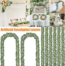 12PCS Artificial Greenery Garland Eucalyptus Leaves Table Garland Vines Wedding