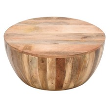 Merlin Mango Wooden Drum Coffee Table