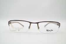 Vintage Kansai Yamamoto KY-3087 Bronze Red Brown Half Rim Glasses NOS