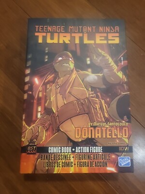 BST AXN Teenage Mutant Ninja Turtles Donatello v2 IDW Action Figure w/ Comic NEW