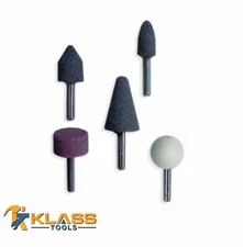5 Piece Mounted Stone Set with 1/4" Shanks by KlassTools