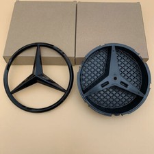 Für Mercedes-Benz W205 W212 W218 C117 Frontgrille Stern Emblem Schwarz Abzeichen Für Mercedes-Benz W205 W212 W218 C117 Frontgrille Stern Emblem Schwarz Abzeichen