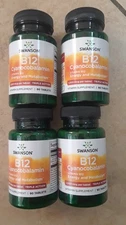 Swanson Vitamin B-12 Cyanocobalamin - Triple Action 1,000 Mcg 90 Tablets X 4