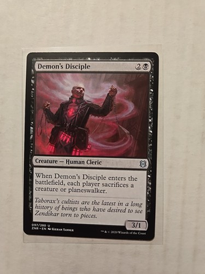 #ad Demon#x27;s Disciple Zendikar Rising LP Uncommon Creature $1.40