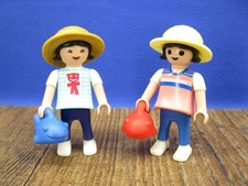 2 M&auml;dchen Fischtasche Figur Kind Puppenhaus City Playmobil PF909