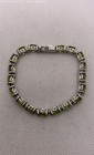 925 Sterling Silver Oval Peridot Link Tennis Bracelet - 13.9g — photo 2