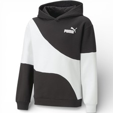 Puma Hoodie Kinder 176 Schwarz Weiß Pullover Sweatshirt Kapuze Power Cat