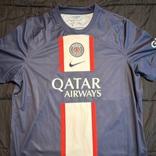 Nike Paris Saint-Germain PSG Dri-FIT Short Sleeve Jersey Blue XXL Qatar Airways