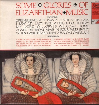 CC7561 Various Artists Some Glories of Elizabethan Music LP vinyl UK Contour Red