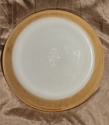 Vintage Anchor Hocking Fire King Oven Lustre Peach Pie Dish 9'' inch