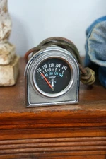 Vintage Water Temp Temperature Dash Gauge Chrome Hot Rat Rod Accessory