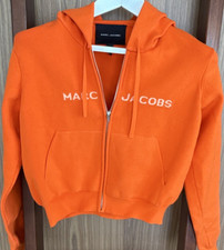 Marc Jacobs Orange Cropped Full Zip Hoodie Women s Regular Size S