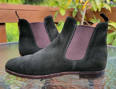 Polo Ralph Lauren Shoes Womens 10 B Black Suede Chelsea England Benchmade Preppy
