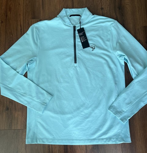 GREYSON Men’s Siasconset 1/4 Zip Cattail Blue Cowboy Boot Pullover Sz M NWT $148 - Picture 5 of 11