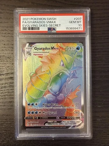 Gyarados VMAX 207/203 Secret Rare 2021 Pokemon Evolving Skies PSA 10 Gem Mint