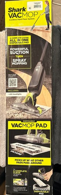 #ad New Shark VACMOP Pro Cordless Hard Floor Vacuum Mop with Headlights VM252 10quot; $45.00