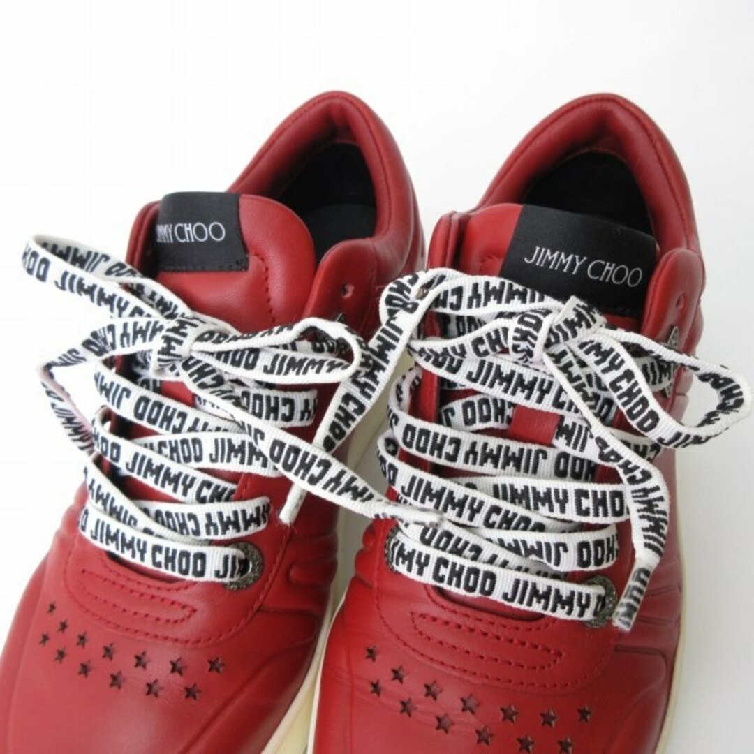 JIMMY CHOO スニーカー EU36(22.5cm位) 2014924J0001 JIMMY CHOO Sneakers Logo Leather Red 36 Equivalent to 22.5cm