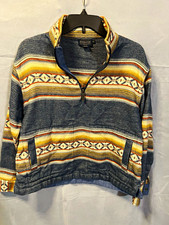 Pendleton Men's 1/4 Zip Mock Neck Striped Knit Sweater Blue XS