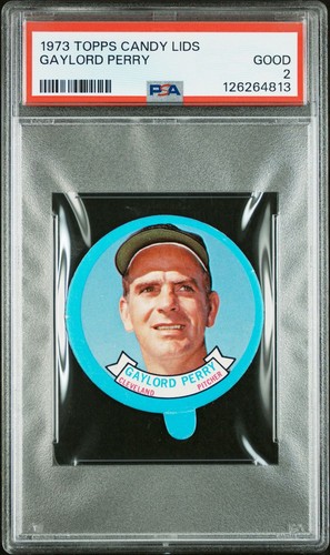 Gaylord Perry 1973 Topps Candy Lids card