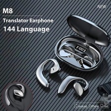 M8 Translator Earbuds 144 Language Translator Device Two Way Real Time Tran.