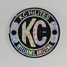 Vintage KC HiLiTES Hologram Sticker 2.5" Round  1970s OffRoad  Williams, Arizona