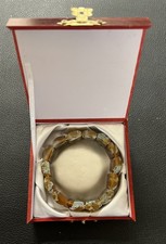 Crazy Lace Agate Healing Bracelet Rectangle Plain Adjustable Gemstone Bracelet