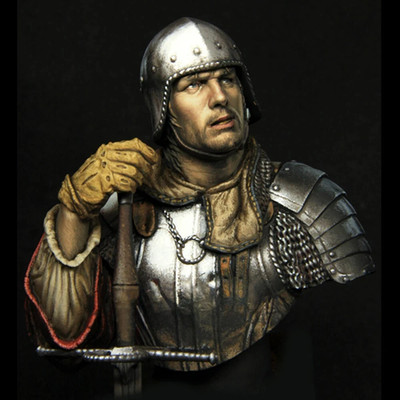 1/10 Landsknecht 16th Century Resin Bust   Unassembled Unpainted Historical Kit