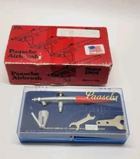 Vintage Paasche VL Airbrush Set w/ Case USA Made + Instructions Dual Action Kit