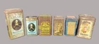 Lot of 6 Cocoa Metal Theme Advertising Boxes Bensdorf, Foal, Suchard - R