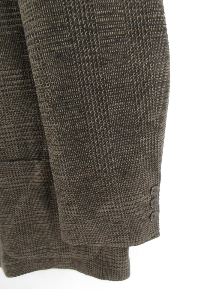 VINTAGE Structure Le Collezioni Sport Coat Men XL Brown Blazer Wool Houndstooth - Image 3 of 4