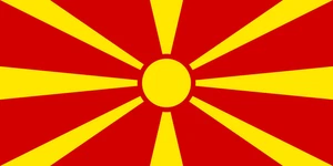 Macedonia Flag Self Adhesive Vinyl Sticker