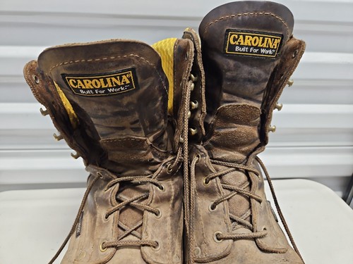 Carolina Boots Mens Size 12 D CA9852 Logger Work Boots Leather Safety Toe - Afbeelding 3 van 13