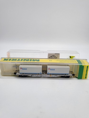 Minitrix Spur N 13823 Güterwagen Containerwagen der DB in OVP | Zustand: Gebraucht