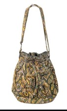 Women's Vera Bradley Shoulder Bag One Size Yellow Teal Paisley