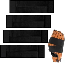 Vin Beauty Glove Wrap Band, 4 PCS Baseball Strap, Softball and black 