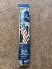 Annin Flagmakers US Flag & Pole Set 3x5 ft Poly/Cotton Made in USA Incomplete