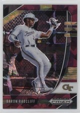 2020 Panini Prizm Draft Picks Burgundy Cracked Ice 6/23 Baron Radcliff 0a3